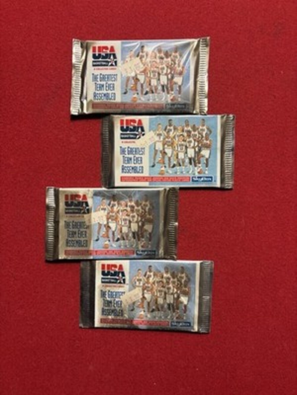 1992 SkyBox USA Dream Team Sealed Pack – Jordan, Magic, Bird 4 PK